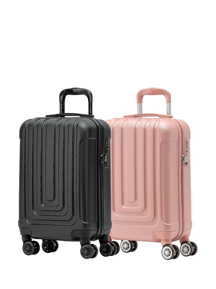 Flight Knight Easy Jet Hard Shell Cabin Carry On Case Suitcase 55x35x20cm Set Of 2 - Image 1 of 7