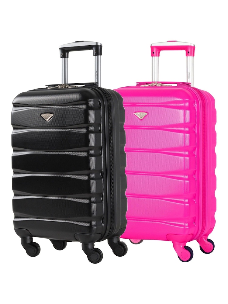 Flight Knight EasyJet Overhead 55x35x20cm Hard Shell Cabin Carry On Case Suitcase Set Of 2 - Image 1 of 10