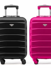 Flight Knight EasyJet Overhead 55x35x20cm Hard Shell Cabin Carry On Case Suitcase Set Of 2 - Image 4 of 10