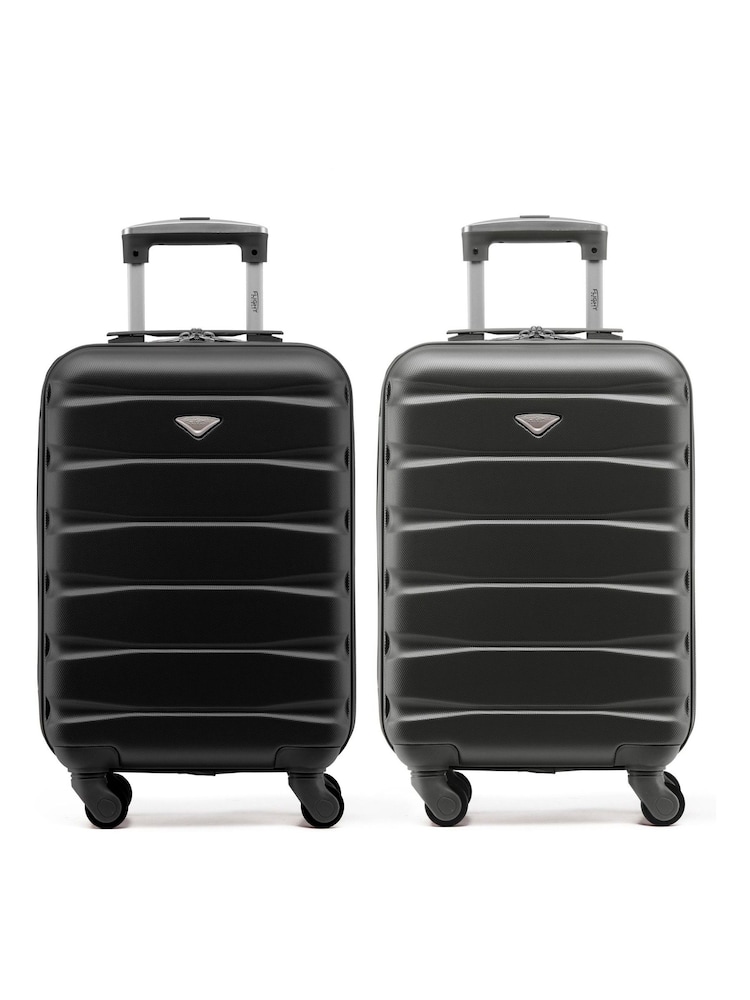 Flight Knight EasyJet Overhead 55x35x20cm Hard Shell Cabin Carry On Case Suitcase Set Of 2 - Image 1 of 10