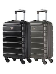 Flight Knight EasyJet Overhead 55x35x20cm Hard Shell Cabin Carry On Case Suitcase Set Of 2 - Image 9 of 10