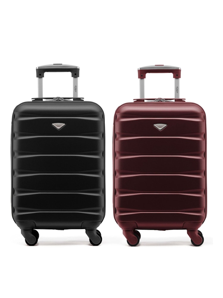 Flight Knight EasyJet Overhead 55x35x20cm Hard Shell Cabin Carry On Case Suitcase Set Of 2 - Image 1 of 10