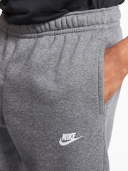 Nike Charcoal Grey Club Cuffed Joggers - Image 4 of 10