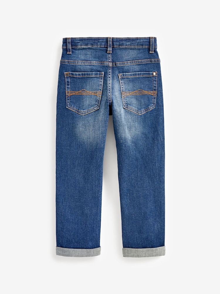 Blue Loose Fit Stretch Jeans (3-17yrs) - Image 2 of 2