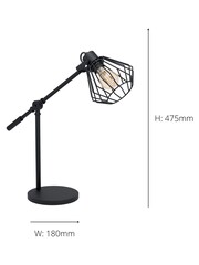 Eglo Black Tabillano Caged Industrial Desk Lamp - Image 3 of 3
