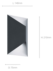 Eglo White Predazzo LED Outdoor Wall Light - Image 3 of 3