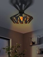 Eglo Black/Copper Carlton 6 1 Light Ceiling Light - Image 2 of 5