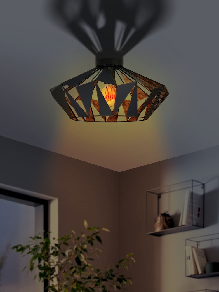Eglo Black/Copper Carlton 6 1 Light Ceiling Light - Image 2 of 5