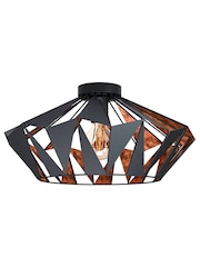 Eglo Black/Copper Carlton 6 1 Light Ceiling Light - Image 3 of 5