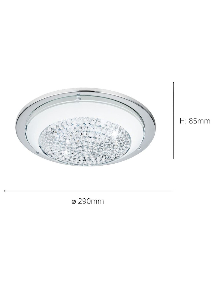 Eglo Chrome/White Acolla 1 Light Ceiling Light - Image 3 of 3
