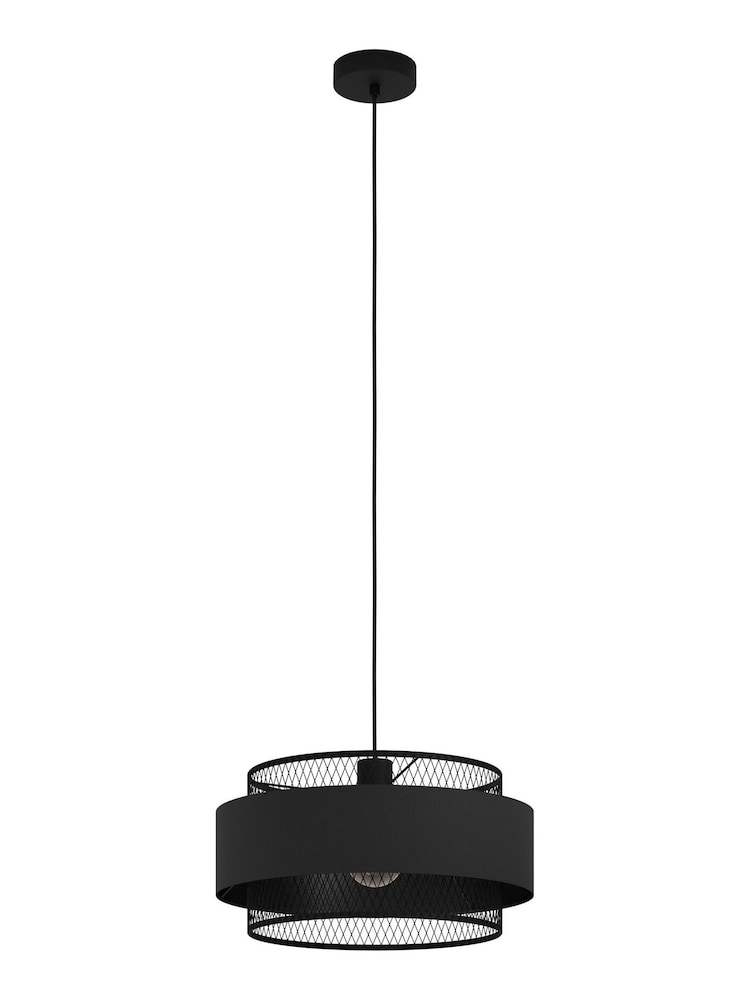 Eglo Black Bazely 1 Light Mesh Ceiling Light Pendant - Image 2 of 3