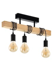 Eglo Black Townshend 3 Light Ceiling Light - Image 3 of 5