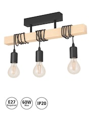 Eglo Black Townshend 3 Light Ceiling Light - Image 5 of 5