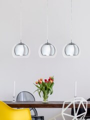 Eglo Silver Chrome Rocamar 3 Light Pendant - Image 1 of 4