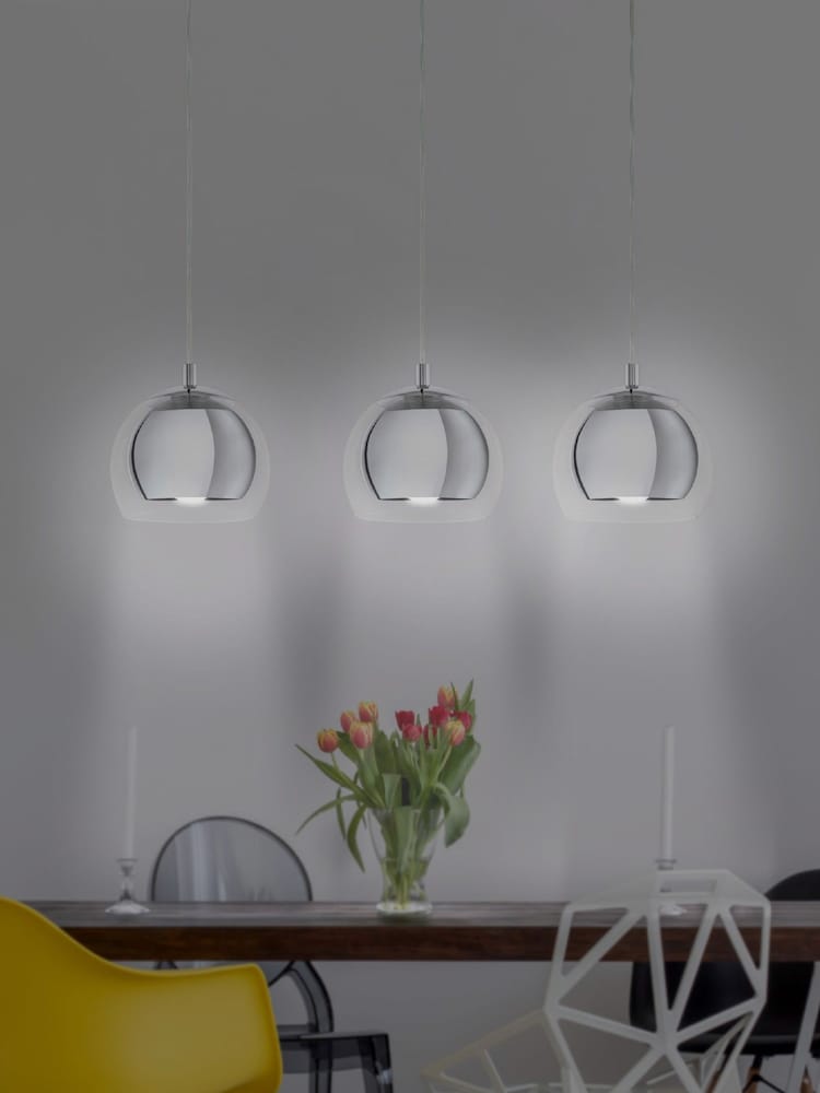 Eglo Silver Chrome Rocamar 3 Light Pendant - Image 2 of 4
