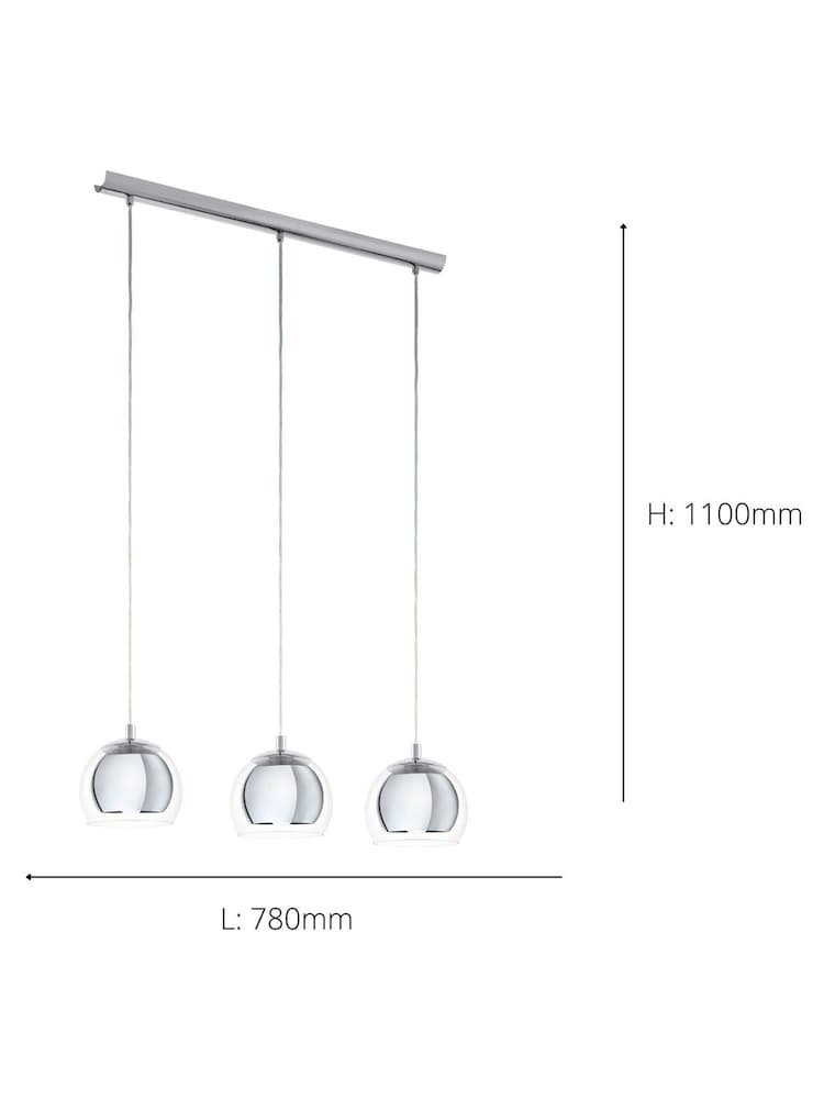 Eglo Silver Chrome Rocamar 3 Light Pendant - Image 4 of 4