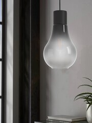 Eglo Black Chasely 1 Light Ombre Ceiling Light Pendant - Image 1 of 3