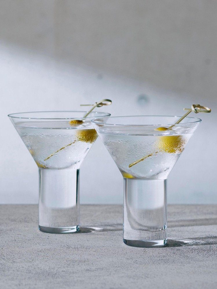 LSA International Set of 2 Clear Vodka 240ml Cocktail Glasses - Image 1 of 4