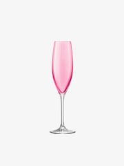 LSA International Set of 4 Pink Pastel Polka 225ml Champagne Flutes - Image 2 of 4