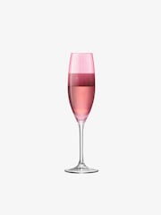LSA International Set of 4 Pink Pastel Polka 225ml Champagne Flutes - Image 3 of 4