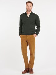 Barbour® Green Gamlin Half Zip Wool Jumper - Image 3 of 7