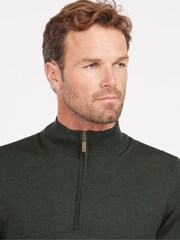 Barbour® Green Gamlin Half Zip Wool Jumper - Image 4 of 7