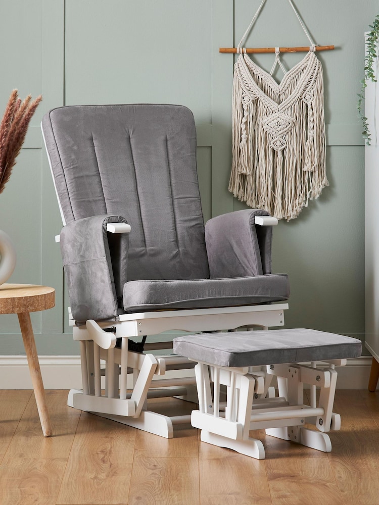 Obaby Grey Deluxe Reclining Nursing Chair - Image 1 of 4