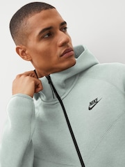 Nike Green Tech Fleece Full Zip Hoodie - Image 1 of 3