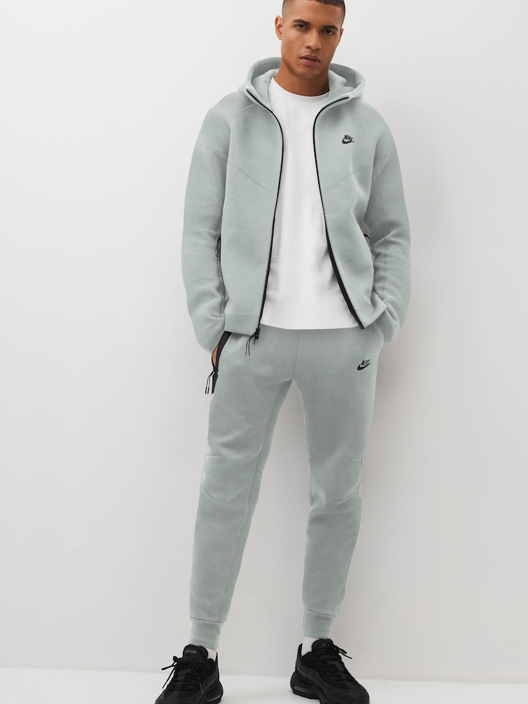 Nike Green Tech Fleece Full Zip Hoodie - Image 2 of 3