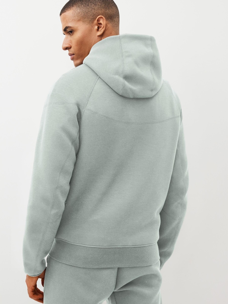 Nike Green Tech Fleece Full Zip Hoodie - Image 3 of 3