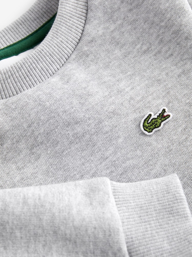 Gri - Hanorac Lacoste Fleece - Imaginea 3 din 3