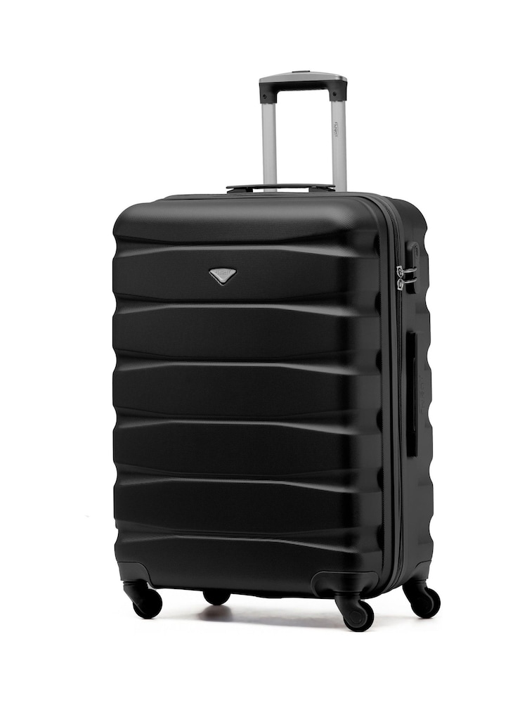 Flight Knight Black Medium Hardcase Lightweight Check In Suitcase With 4 Wheels - Image 1 of 7