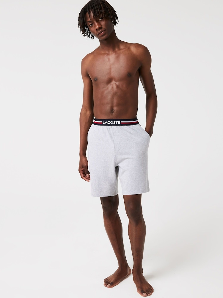 Lacoste Loungewear Three-Tone Waistband Stretch Shorts - Image 1 of 4