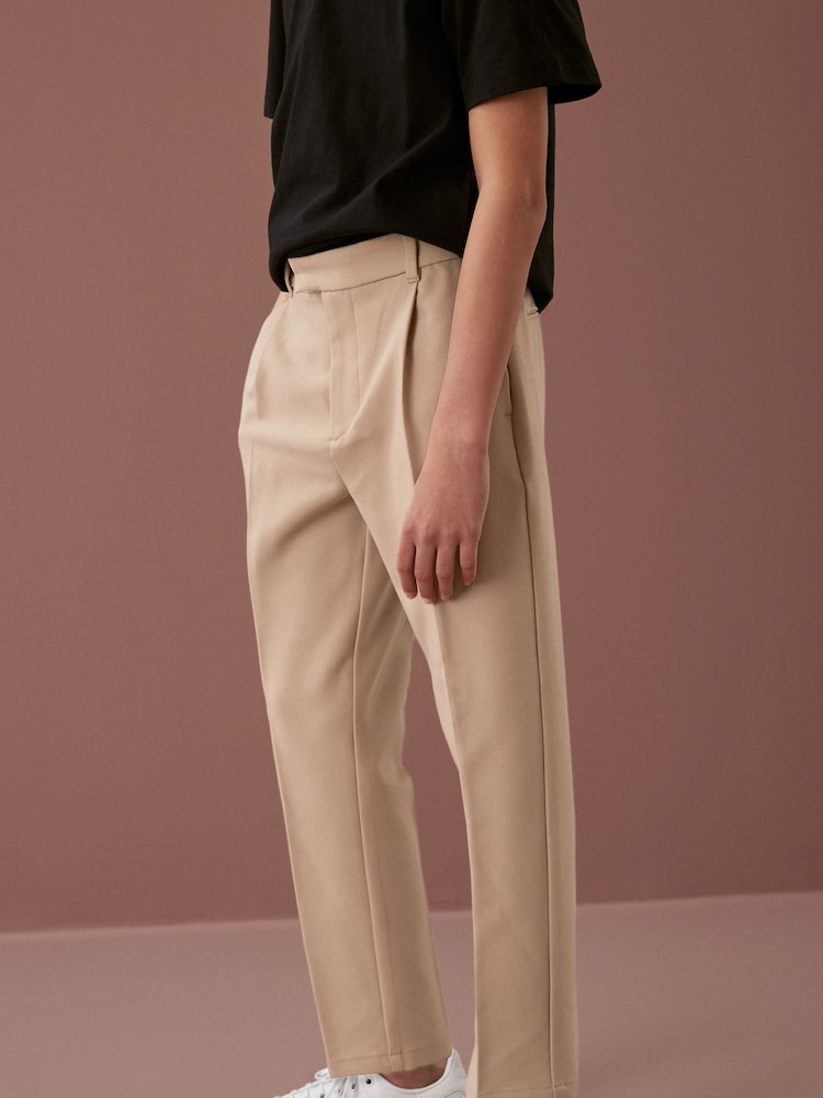 Neutral Pleat Front Trousers (3-16yrs) - Image 1 of 5