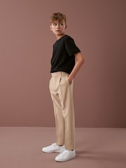 Neutral Pleat Front Trousers (3-16yrs) - Image 3 of 5
