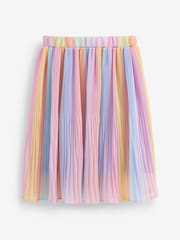 Rainbow Stripe Pleated Midi Skirt (3-16yrs) - Image 4 of 4