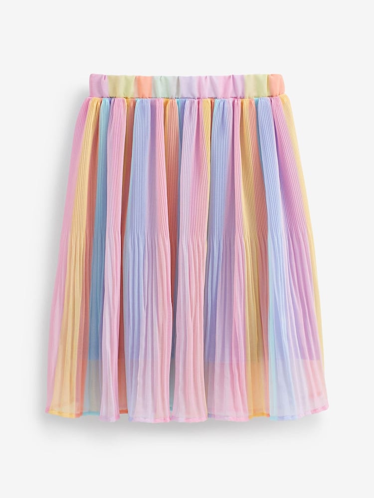 Rainbow Stripe Pleated Midi Skirt (3-16yrs) - Image 4 of 4 Rainbow Stripe Pleated Midi Skirt (3-16yrs) - Image 4 of 4
