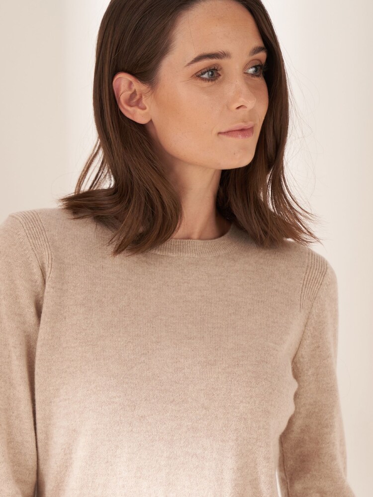 Truly oatmeal Cashmere Crew Jumper - Image 2 of 4