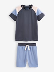 Blue Short Pyjamas 3 Pack (3-16yrs) - Image 2 of 5
