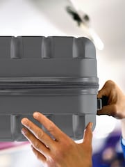 Flight Knight Charcoal + Burgundy EasyJet 56x45x25cm Overhead 4 Wheel ABS Hard Case Cabin Carry On Suitcase Set Of 2 - Image 3 of 3