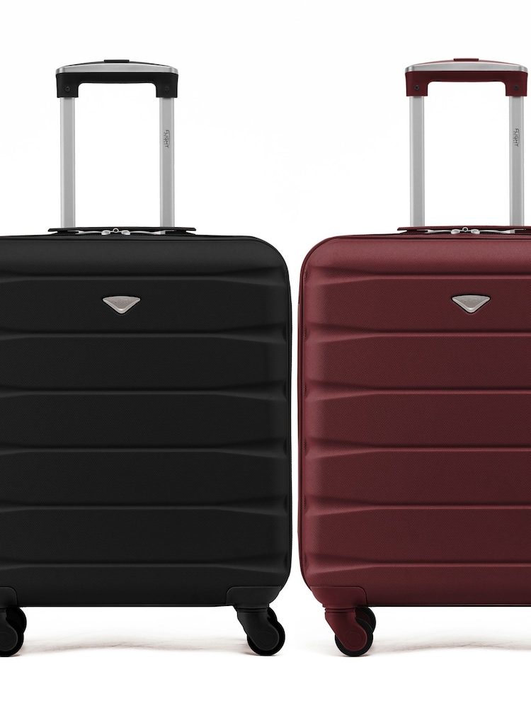 Flight Knight EasyJet Overhead 4 Wheel ABS Hard Case Cabin Carry On Suitcase 56x45x25cm  Set Of 2 - Image 1 of 7