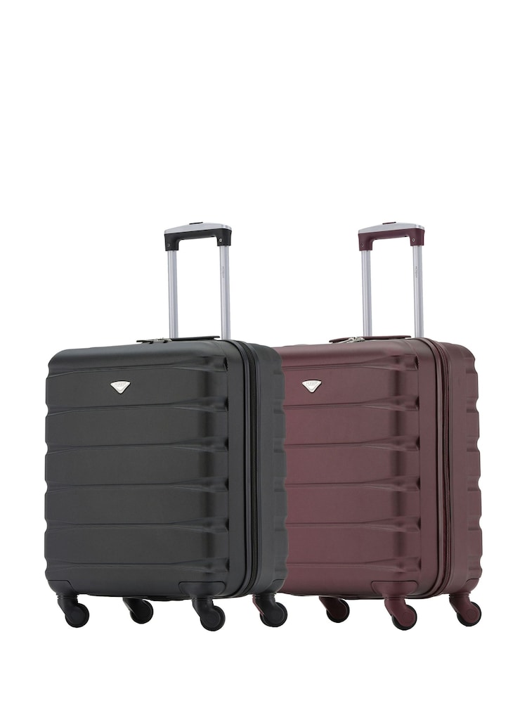 Flight Knight EasyJet Overhead 4 Wheel ABS Hard Case Cabin Carry On Suitcase 56x45x25cm  Set Of 2 - Image 2 of 7