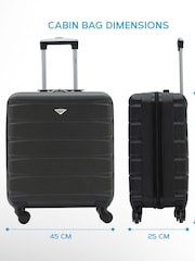 Flight Knight EasyJet Overhead 4 Wheel ABS Hard Case Cabin Carry On Suitcase 56x45x25cm  Set Of 2 - Image 3 of 7