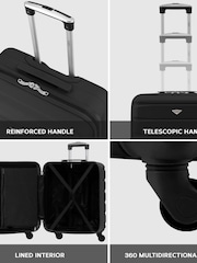 Flight Knight EasyJet Overhead 4 Wheel ABS Hard Case Cabin Carry On Suitcase 56x45x25cm  Set Of 2 - Image 5 of 7