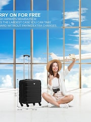 Flight Knight EasyJet Overhead 4 Wheel ABS Hard Case Cabin Carry On Suitcase 56x45x25cm  Set Of 2 - Image 7 of 7
