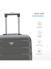 Antracita + Burdeos - Juego de 2 maletas de cabina rígidas de 4 ruedas de 55x40x20cm para prioridad de Ryanair de Flight Knight - Imagen 3 de 8