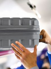 Antracita + Burdeos - Juego de 2 maletas de cabina rígidas de 4 ruedas de 55x40x20cm para prioridad de Ryanair de Flight Knight - Imagen 8 de 8