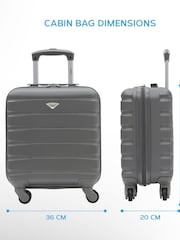 Flight Knight EasyJet Underseat 45x36x20cm 4 Wheel ABS Hard Case Cabin Carry On Suitcase Set Of 2 - Image 7 of 10