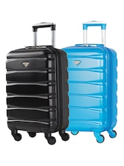 Flight Knight EasyJet Overhead 55x35x20cm Hard Shell Cabin Carry On Case Suitcase Set Of 2 - Image 8 of 10