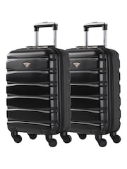 Flight Knight EasyJet Overhead 55x35x20cm Hard Shell Cabin Carry On Case Suitcase Set Of 2 - Image 9 of 10